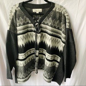 Vintage Havana Wool Aztec Women's Poncho Size M